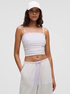 NWT - Lululemon Seersucker Check Strappy Tank Top - Medium